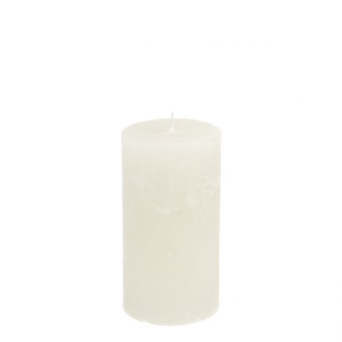 Floristik24 Velas de cor sólida brancas 50x100mm 4 unidades