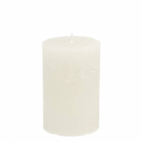 Floristik24 Velas de cor sólida branca 70x120mm 4pcs