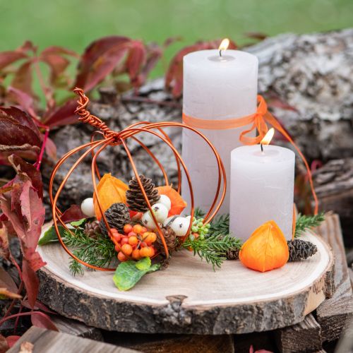 Velas de cor sólida brancas 85x120mm 2 un | Floristik24.pt