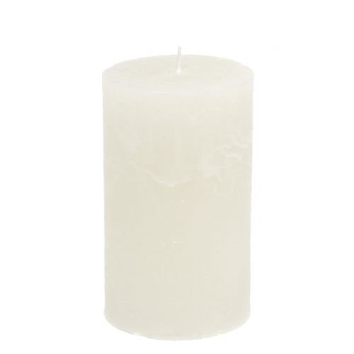 Floristik24 Velas de cor sólida branca 85x150mm 2pcs