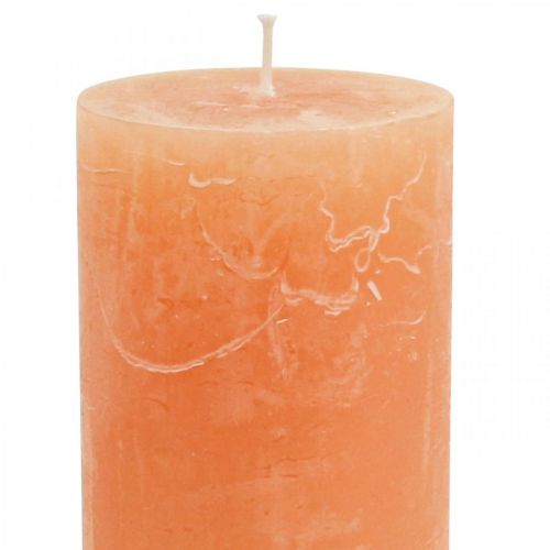 Itens Velas de cor sólida Laranja Pêssego Pilar velas 60×100mm 4pcs