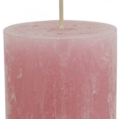 Itens Velas Coloridas Rosa Rústico Autoextinguível 60×110mm 4pcs