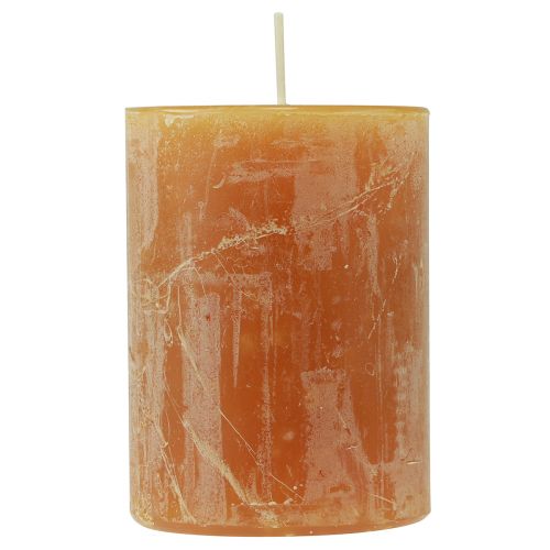 Itens Velas de cor sólida Vela Rústica Segura Amarela 80×110mm 4uns