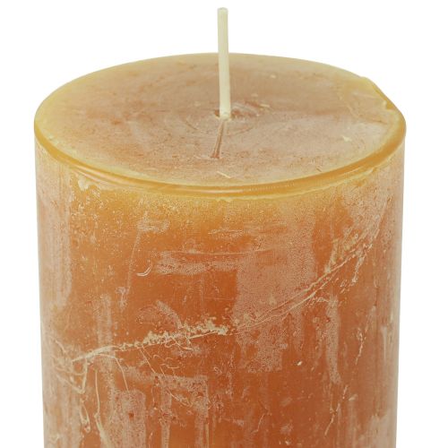 Itens Velas cor sólida Vela Rústica Safe Amarela 80×110mm 4 un