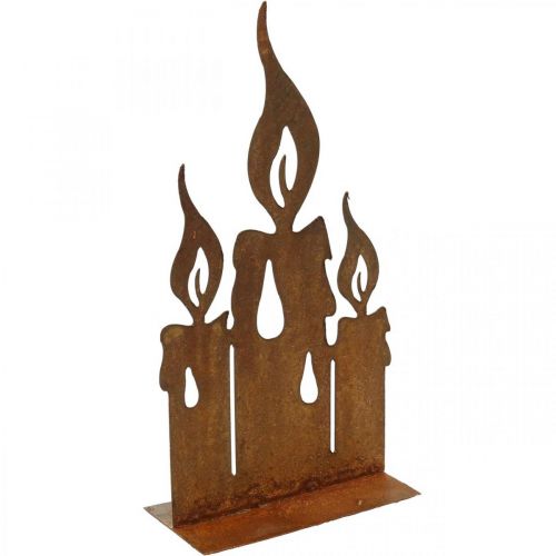 Floristik24 Patina deco Standee velas decoração de Natal H20cm