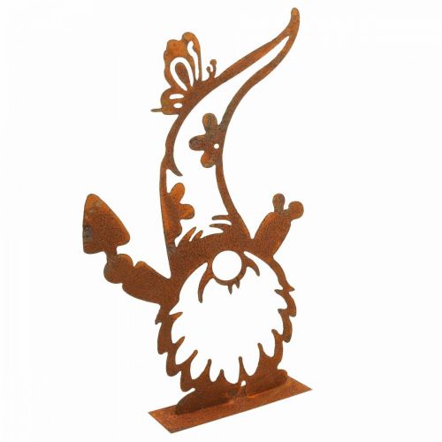 Floristik24 Suporte decorativo de metal para gnomo decorativo patina Alt.40cm
