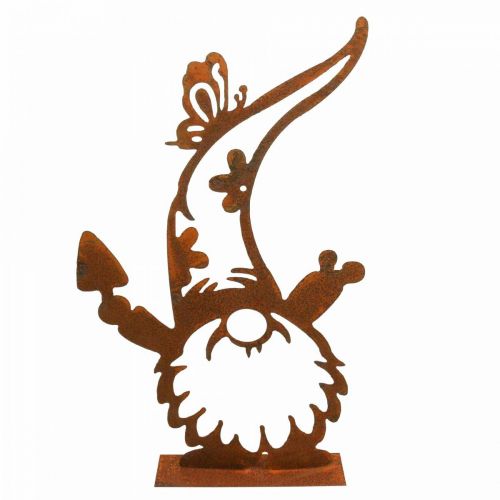Floristik24 Suporte decorativo de metal para gnomo decorativo patina Alt.40cm