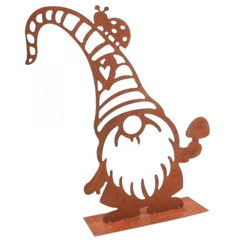 Floristik24 Suporte decorativo de metal para gnomo decorativo patina Alt.43cm