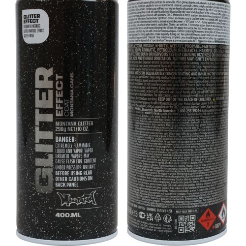 Itens Spray Glitter Silver Montana Effect Glitter Spray Tinta Spray 400ml