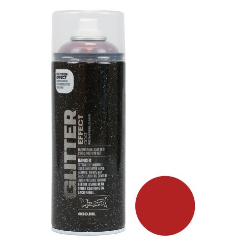 Floristik24 Spray Glitter Vermelho Montana Glitter Spray Natal Vermelho 400ml