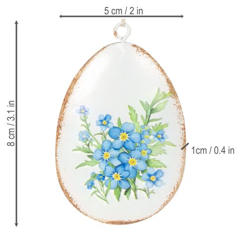 Itens Ovos de Páscoa com flores da primavera, ideais para arranjos de Páscoa ou para decorar janelas, 8 cm, 8 peças