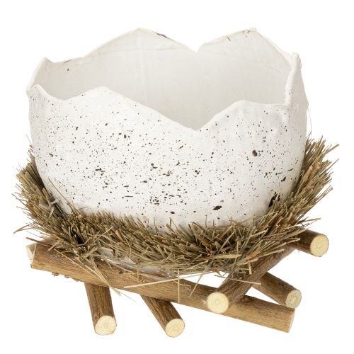 Floristik24 Ninho de Páscoa em formato de ovo para decoração de primavera, 11 cm, conjunto com 4 peças