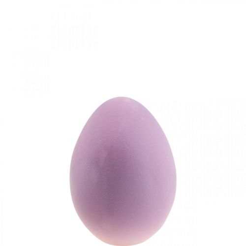 Ovo de páscoa decorativo ovo de plástico flocado roxo 20cm
