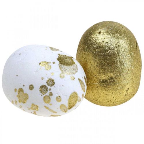 Itens Ovos de isopor Ovos de Páscoa de isopor decoração ouro branco 3cm 32 unidades