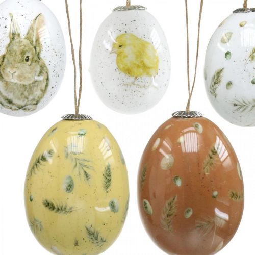Floristik24 Ovo de Páscoa para pendurar plástico retrô sortido 4/4,5/5cm 12 peças