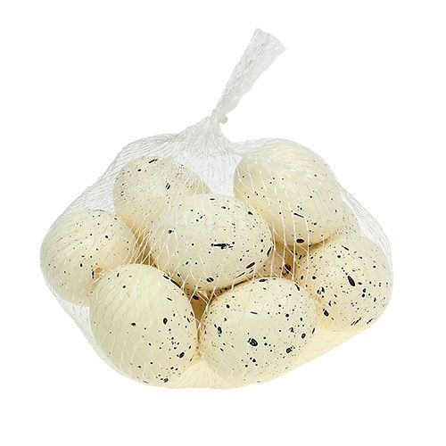 Floristik24 Creme de ovo 6cm feito de isopor 12pcs