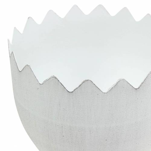 Floristik24 Vaso de casca de ovo com pernas Ø13cm Alt.21cm branco