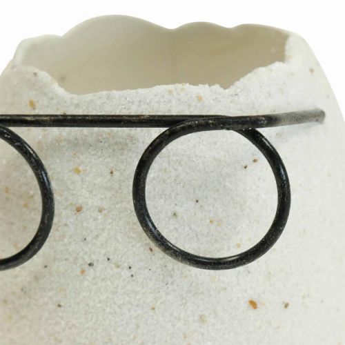 Floristik24 Ovo com copos decorativos vaso branco decoração de Páscoa Ø7,5cm Alt.9cm 6 unid.