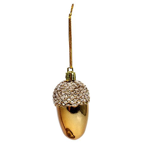 Floristik24 Bolota para pendurar marrom 7,5 cm 3 unidades