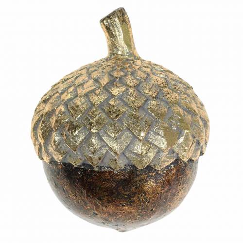 Floristik24 Bolota decorativa dourada Ø7,4cm Alt.9,7cm