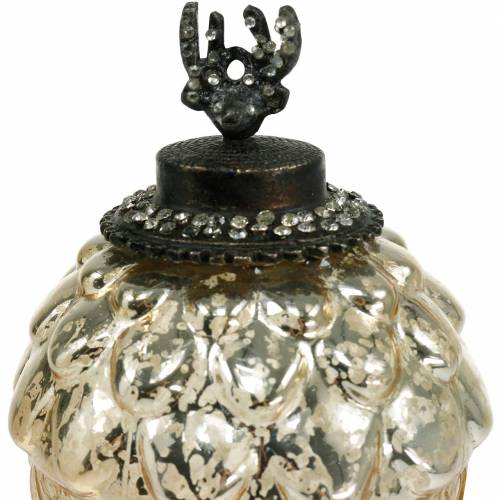 Floristik24 Bolota decorativa para pendurar taças de champanhe 15cm 2pcs em um conjunto