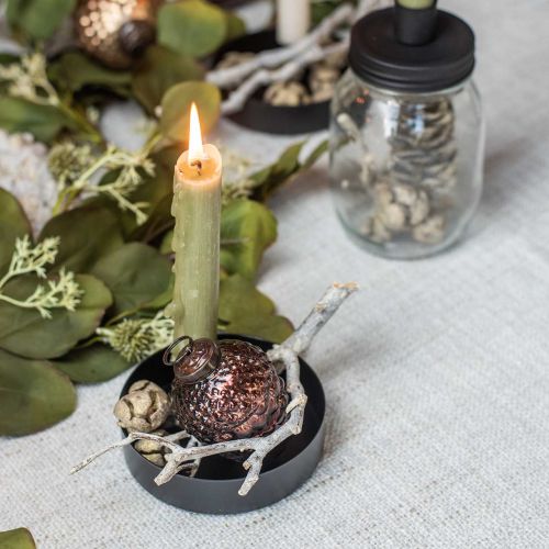 Floristik24 Cones decorativos de vidro bolota marrom para pendurar decoração do advento 5,5 × 8 cm 12 unidades