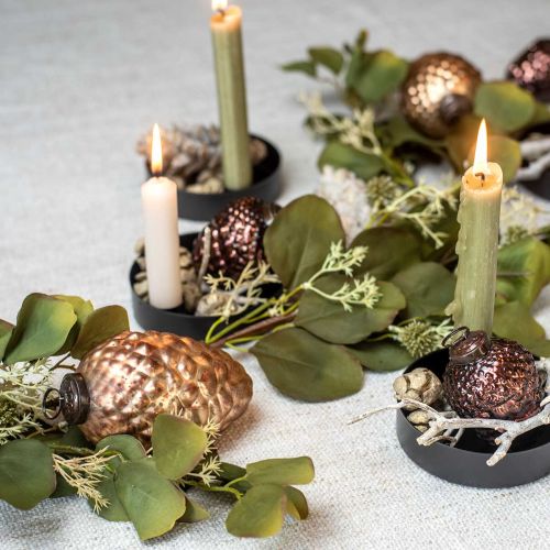 Itens Cones de bolota de vidro dourado vintage deco Decorações para árvores de Natal 5,5 × 8 cm 12 unidades