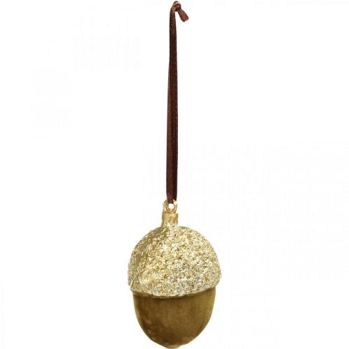 Itens Bolotas para pendurar, Advento, decoração de árvore, decoração de outono H6,5cm Ø4cm 6 pcs