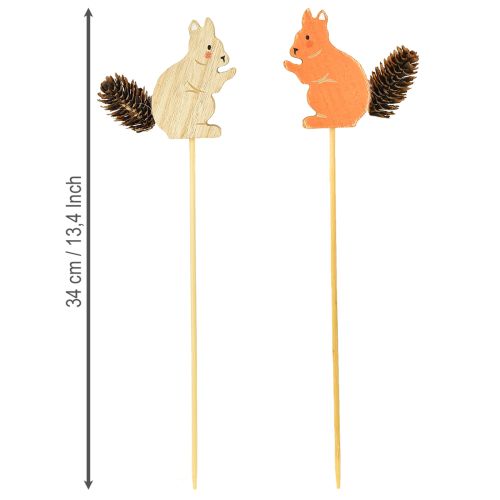 Itens Plugs decorativos para flores de esquilo em madeira 9×8×1,5cm 12 unidades