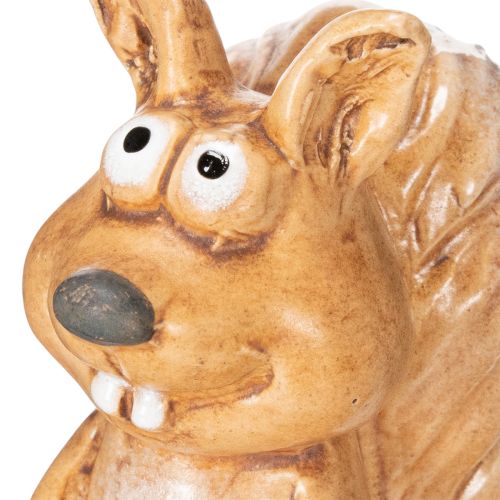 Esquilo sentado em miniatura para decoração de outono, 10 cm | Floristik24.pt
