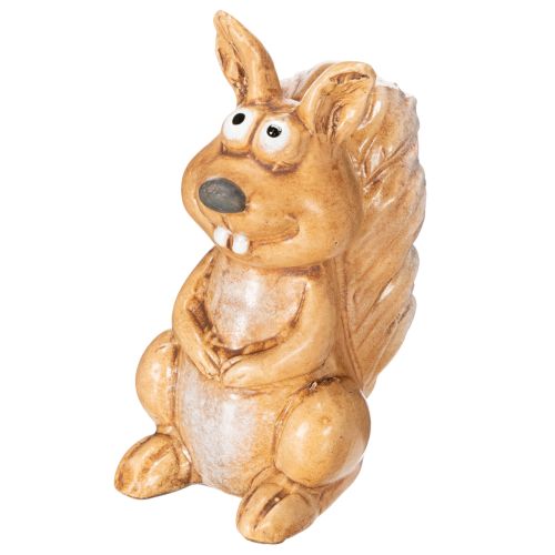 Esquilo sentado em miniatura para decoração de outono, 10 cm | Floristik24.pt