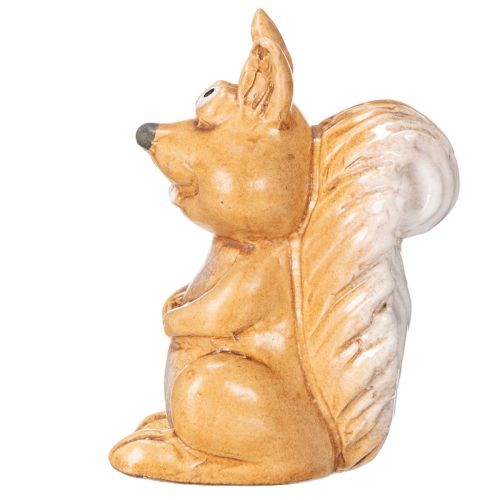 Esquilo sentado em miniatura para decoração de outono, 10 cm | Floristik24.pt