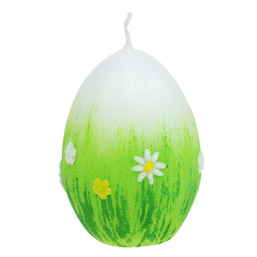 Floristik24 Velas de ovo branco com padrão 6.5cm 6pcs