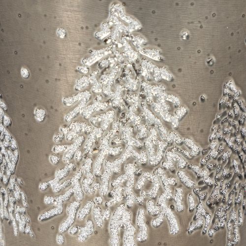 Balde decorativo com pinheiros e alça de madeira, 13 cm | Floristik24.pt
