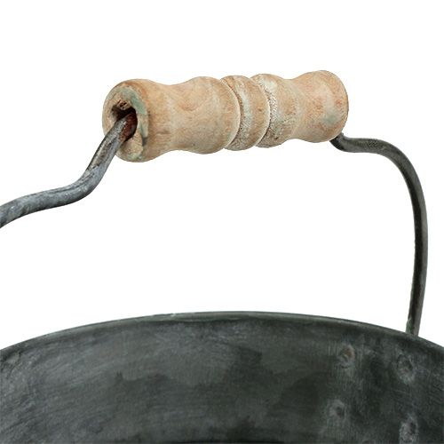 Floristik24 Balde de zinco, verde Ø12cm Alt.10cm