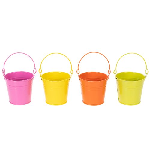 Baldes coloridos, Ø8cm A7,5cm, 12 peças | Floristik24.pt