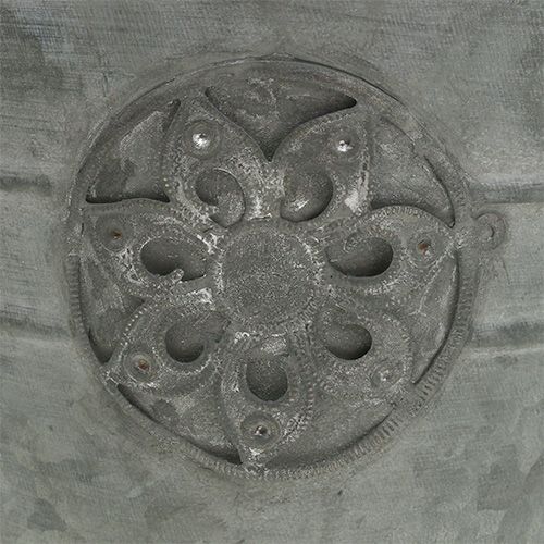 Floristik24 Balde com flor Ø16cm Alt.15cm zinco