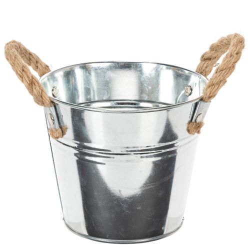 Balde com alças de corda Ø14cm A12cm comprar | Floristik24.pt