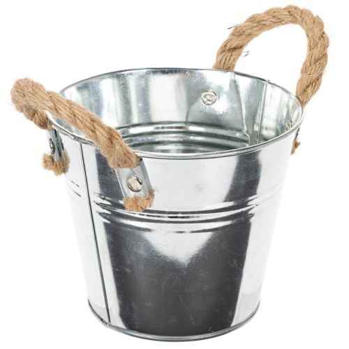 Balde com alças de corda Ø14cm A12cm | Floristik24.pt