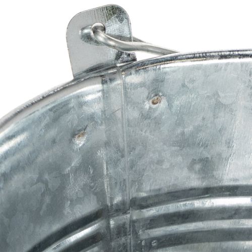 Balde Ø14cm A12cm 6 peças. Zinco, brilhante. | Floristik24.pt