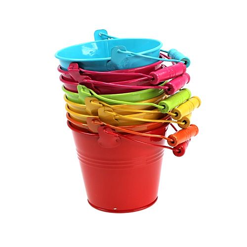 Floristik24 Balde de lata, sortido Ø10cm Alt.8cm 10pcs