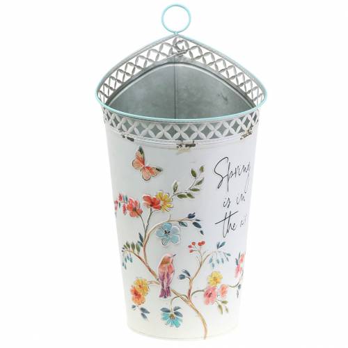 Floristik24 Balde decorativo com decoração floral e dizer metal Ø27cm H50.5cm