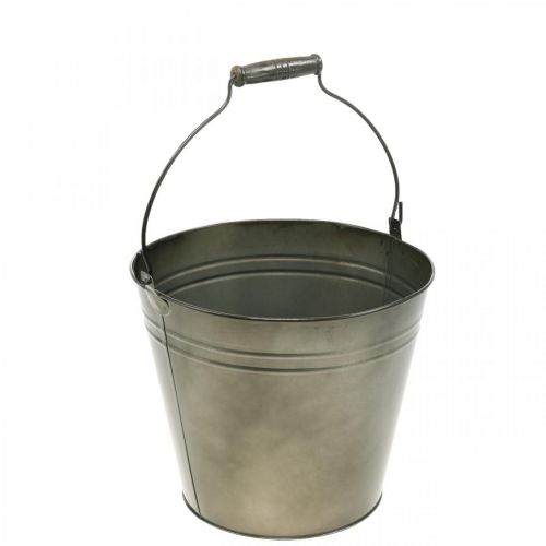 Floristik24 Balde de metal, vaso de plantas, recipiente de metal Ø25cm H21cm