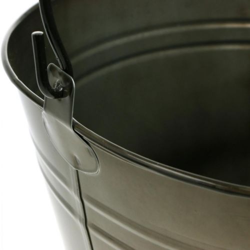 Floristik24 Balde de metal, vaso de plantas, recipiente de metal Ø25cm H21cm