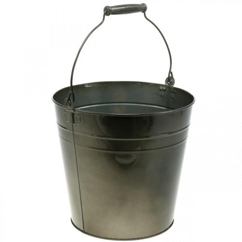 Recipiente de metal, balde de plantas, decoração de metal Ø27cm H25cm