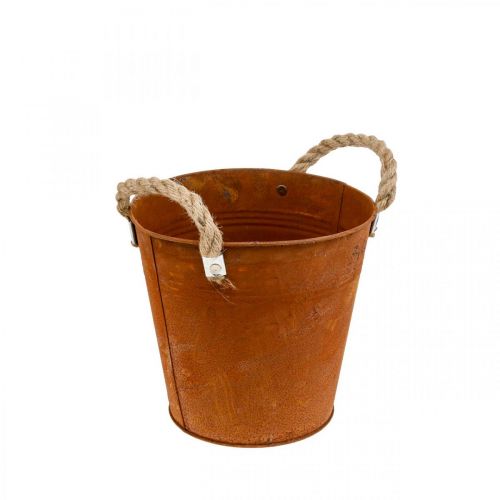 Floristik24 Pote decorativo com asas, decoração de outono, pátina de metal tigela Ø20cm H19cm