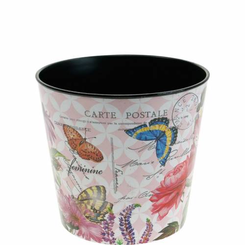 Floristik24 Plantador padrão de flores de plástico 10,5 cm vaso de flores decoração de verão