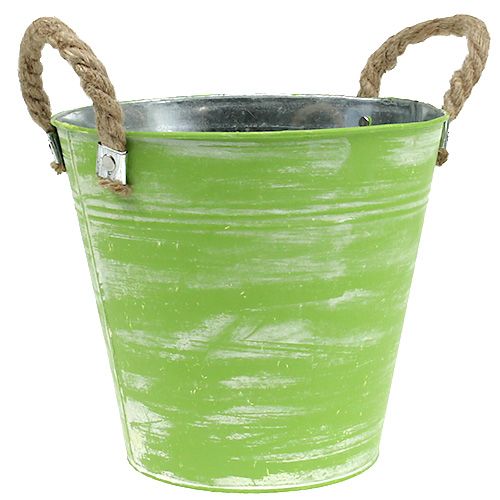 Floristik24 Balde com mola verde Ø25cm H24cm 2pcs