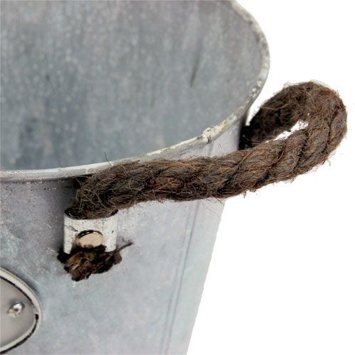 Floristik24 Balde de plantação cinza Ø21cm Alt.19cm