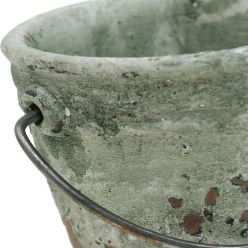 Itens Balde para plantio, vaso de cerâmica, decoração de balde com aparência antiga Ø11,5 cm A10,5 cm 3 unidades